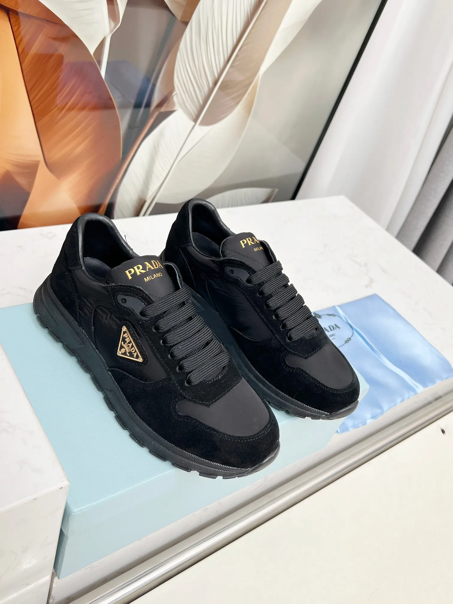 👟👟Ex-factory price 540👟👟 Prada "PRADA.." 2025 explosive model has been shipped. , original 1:1 development, four colors available 35--41 "Code 34 and 41 can be customized and cannot be returned or exchanged"